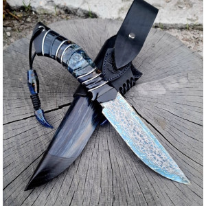 ЧОРНЕ МОРЕ авторський ніж ручної роботи Павла Гончаренка, сталь Damasteel, 58-59 HRC. Photo 2